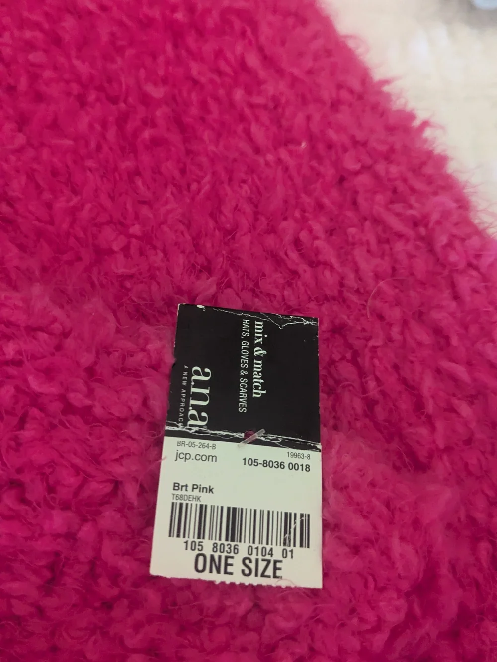 a.n.a Hot Pink Fuzzy Plush Scarf